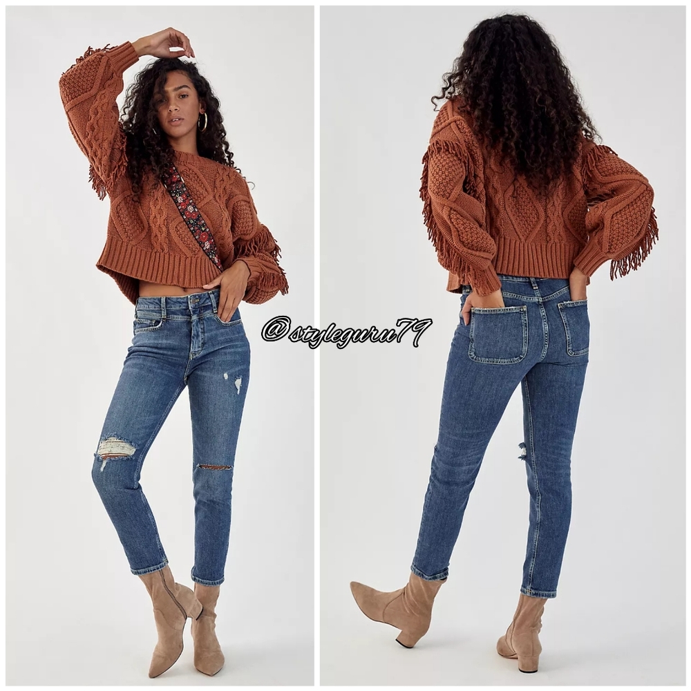 NWT, Anthropologie, Pilcro Ultra High-Rise Slim Straight Jeans